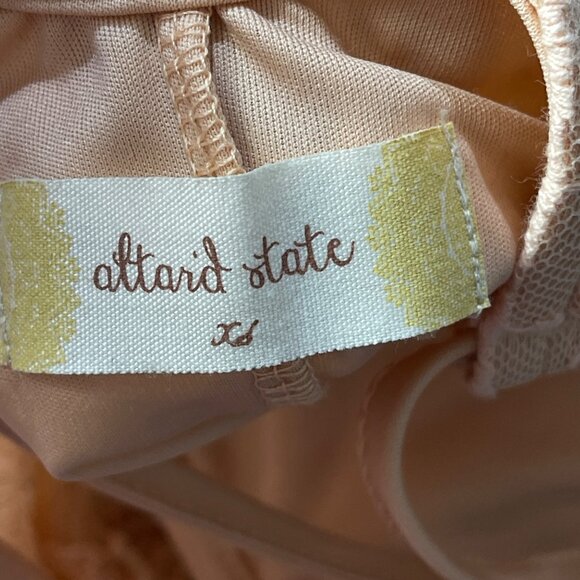 Altar'd State Crochet Dress Shark-bite Hem Halter Sleeveless XS Extra Small Peac - Picture 4 of 7